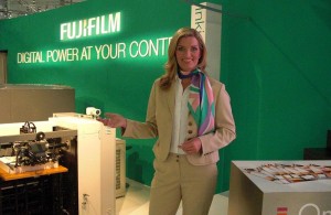 Sabine Stamm Moderatorin Fachmesse Drupa Düsseldorf für Fujifilm